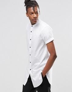 Рубашка классического кроя с контрастными пуговицами ASOS - Белый