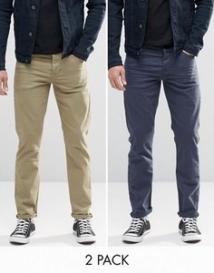 2 пары эластичных джинсов слим ASOS - СКИДКА - Мульти