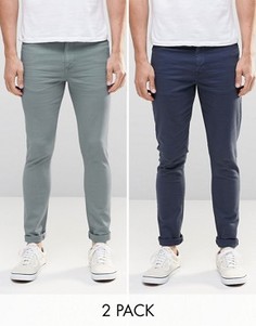 2 пары джинсов скинни ASOS - СКИДКА - Мульти
