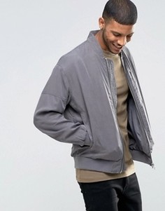 Темно-серая куртка‑пилот из лиоцелла Tencel от ASOS - Серый