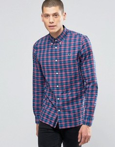 Рубашка в клеточку кроя слим Fred Perry - Красный
