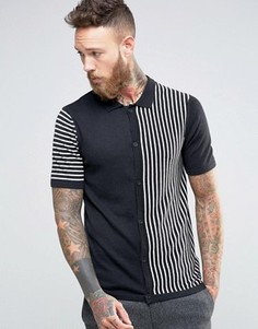 Кардиган на основе мериносовой шерсти с короткими рукавами ASOS - Черный