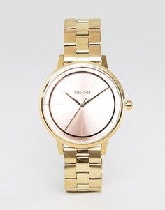 Часы с розовым циферблатом Nixon Kensington - Золотой