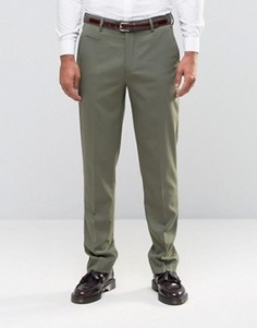 Строгие брюки узкого кроя цвета хаки ASOS - Зеленый