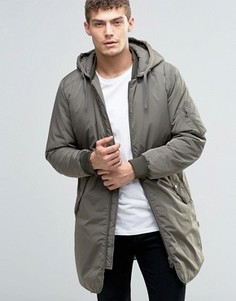 Дутая парка со съемным капюшоном Jack &amp; Jones Originals - Зеленый