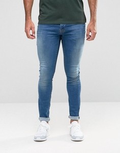 Синие джинсы с напылением Hoxton Denim - Синий