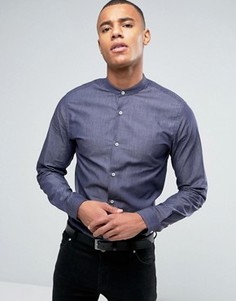 Рубашка кроя слим с воротником на пуговицах Jack &amp; Jones Premium - Темно-синий