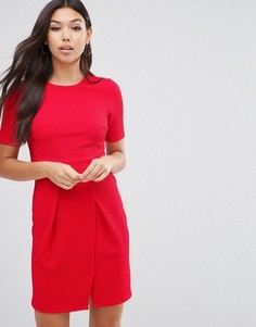 Фактурное двухслойное платье мини ASOS - Красный