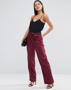 Мягкие брюки с завязкой на талии ASOS - Красный