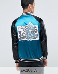 Куртка с нашивкой на спине Reclaimed Vintage Souvenir - Синий