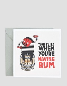 Открытка Time Flies When Your Having Rum - Мульти Gifts