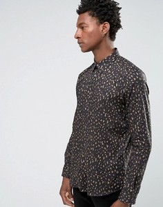 Зеленая строгая рубашка слим со сплошным животным принтом Paul Smith - Зеленый