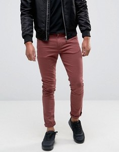 Супероблегающие джинсы цвета бордо ASOS - Красный