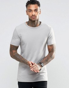 Серая длинная футболка ASOS - Серый