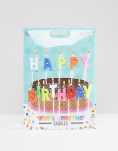 Свечки, составляющие надпись Happy Birthday - Мульти Gifts