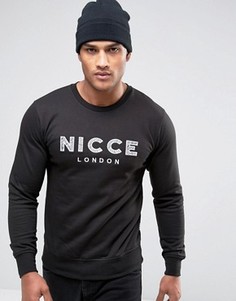 Свитшот с вышитым логотипом Nicce - Черный