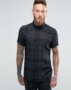 Рубашка в клетку классического кроя из вискозы ASOS - Синий
