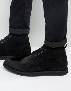 Черные ботинки-криперы из кожи и замши ASOS Brothel - Черный