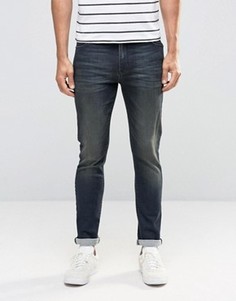 Грязно-синие супероблегающие джинсы ASOS - Синий
