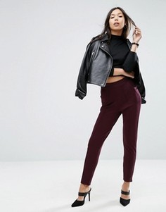 Брюки-сигареты с отделочными швами ASOS - Красный