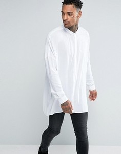 Белая oversize-рубашка с заниженной линией плеч ASOS - Белый