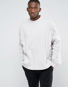 Oversize-свитшот со сборками ASOS - Бежевый
