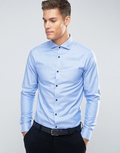 Строгая рубашка зауженного кроя с длинными рукавами Jack &amp; Jones Premium - Синий
