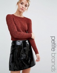Укороченный джемпер в рубчик Miss Selfridge Petite - Медный