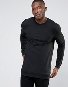 Черный удлиненный свитшот ASOS - Черный