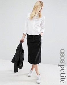 Черная джинсовая юбка в винтажном стиле ASOS PETITE - Черный