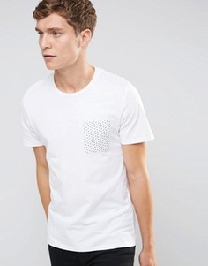 Футболка с контрастным карманом Selected Homme - Белый