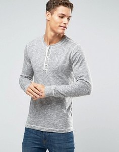 Серый меланжевый топ хенли в стиле ретро Abercrombie &amp; Fitch - Серый