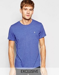 Эксклюзивная синяя меланжевая футболка с логотипом-фазаном Jack Wills - Синий
