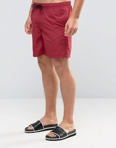 Темно-красные шорты для плавания средней длины ASOS - Красный