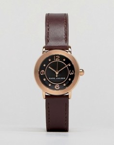 Часы с темно-вишневым кожаным ремешком Marc Jacobs Riley MJ1474 - Фиолетовый