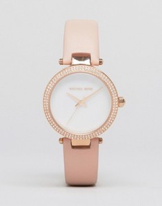 Часы с розовым кожаным ремешком Michael Kors Parker MK2590 - Розовый
