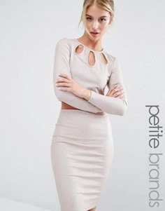 Топ металлик с вырезом капелькой Miss Selfridge Petite - Розовый