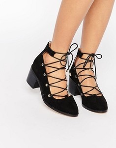 Туфли на шнуровке ASOS OOH LA LA - Черный
