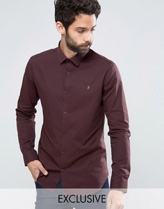 Классическая узкая рубашка стретч Farah - Красный