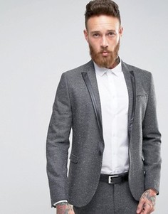 Серый облегающий пиджак ASOS - Серый