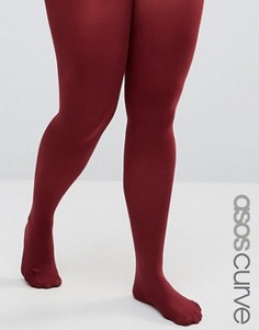 Бордовые колготки 80 ден ASOS CURVE - Красный