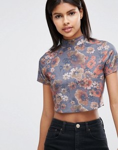 Футболка с цветочным принтом в стиле 90-х ASOS - Мульти