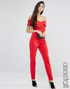 Комбинезон с запахом ASOS TALL - Красный