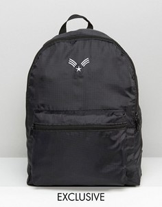 Черный легкий рюкзак с шевронной отделкой Reclaimed Vintage - Черный