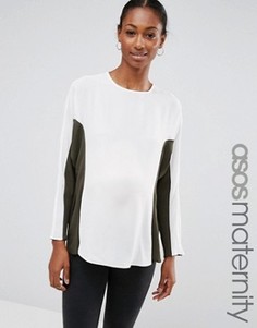 Топ в стиле колор блок с рукавами летучая мышь ASOS Maternity - Мульти