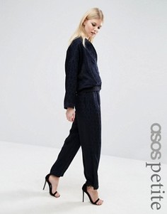 Свободные комбинируемые брюки с широкими штанинами ASOS PETITE - Темно-синий