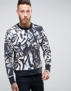 Черный свитшот классического кроя с тигровым принтом Paul Smith - Черный