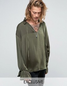 Рубашка-туника классического кроя Reclaimed Vintage - Зеленый