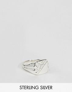 Серебряное кольцо с печаткой ASOS - Серебряный