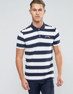 Поло в контрастную полоску с логотипом Jack &amp; Jones - Белый